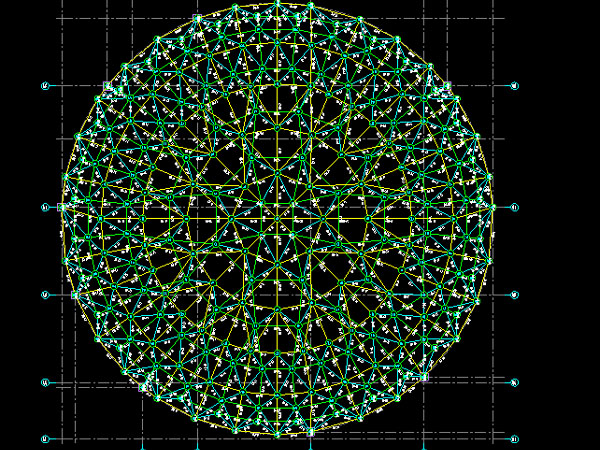 浦东明光正元广场圆形网架