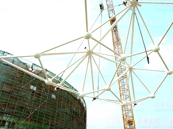 浦东体育馆网架安装